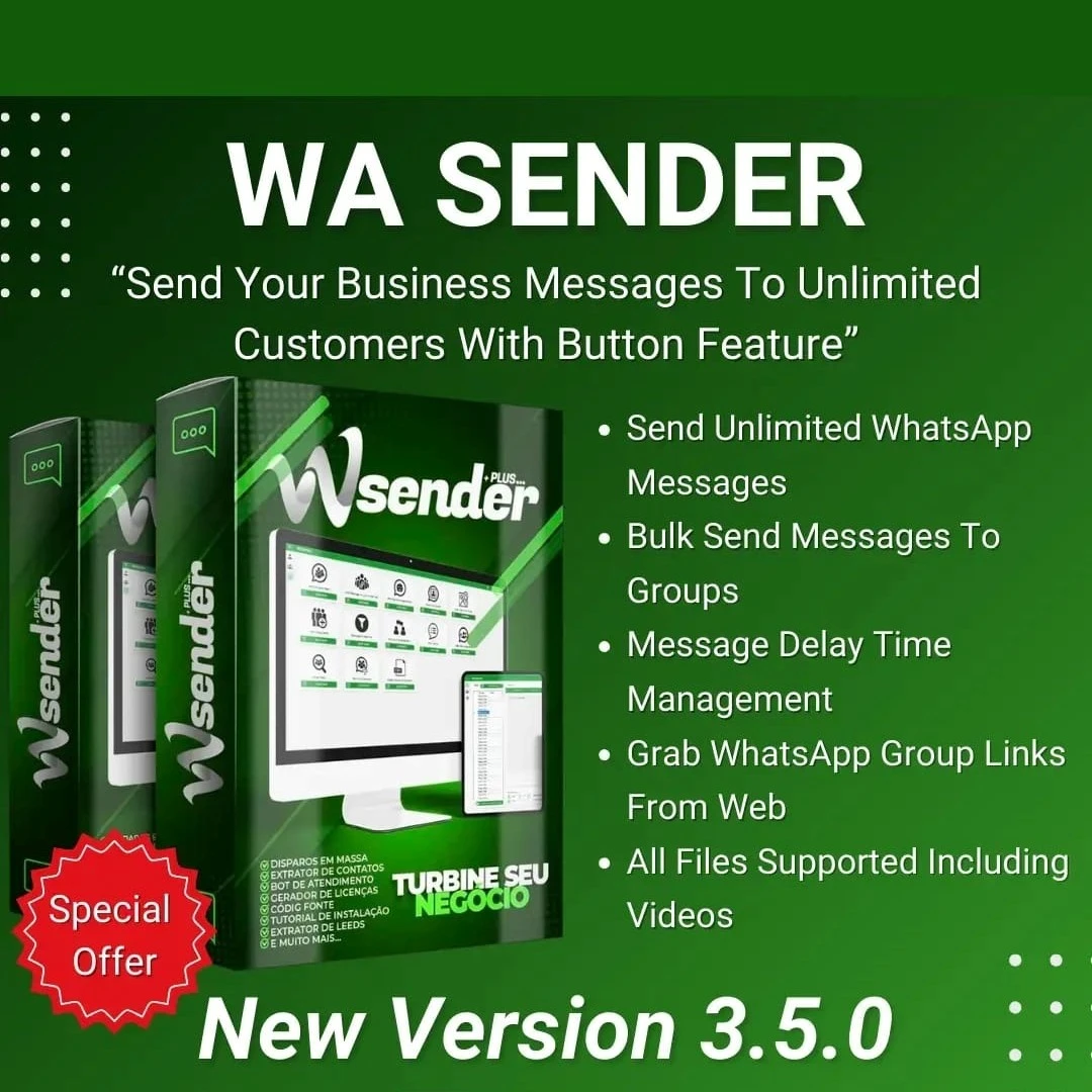 Bulk WhatsApp Sender - Chatbot -  Data Extractor